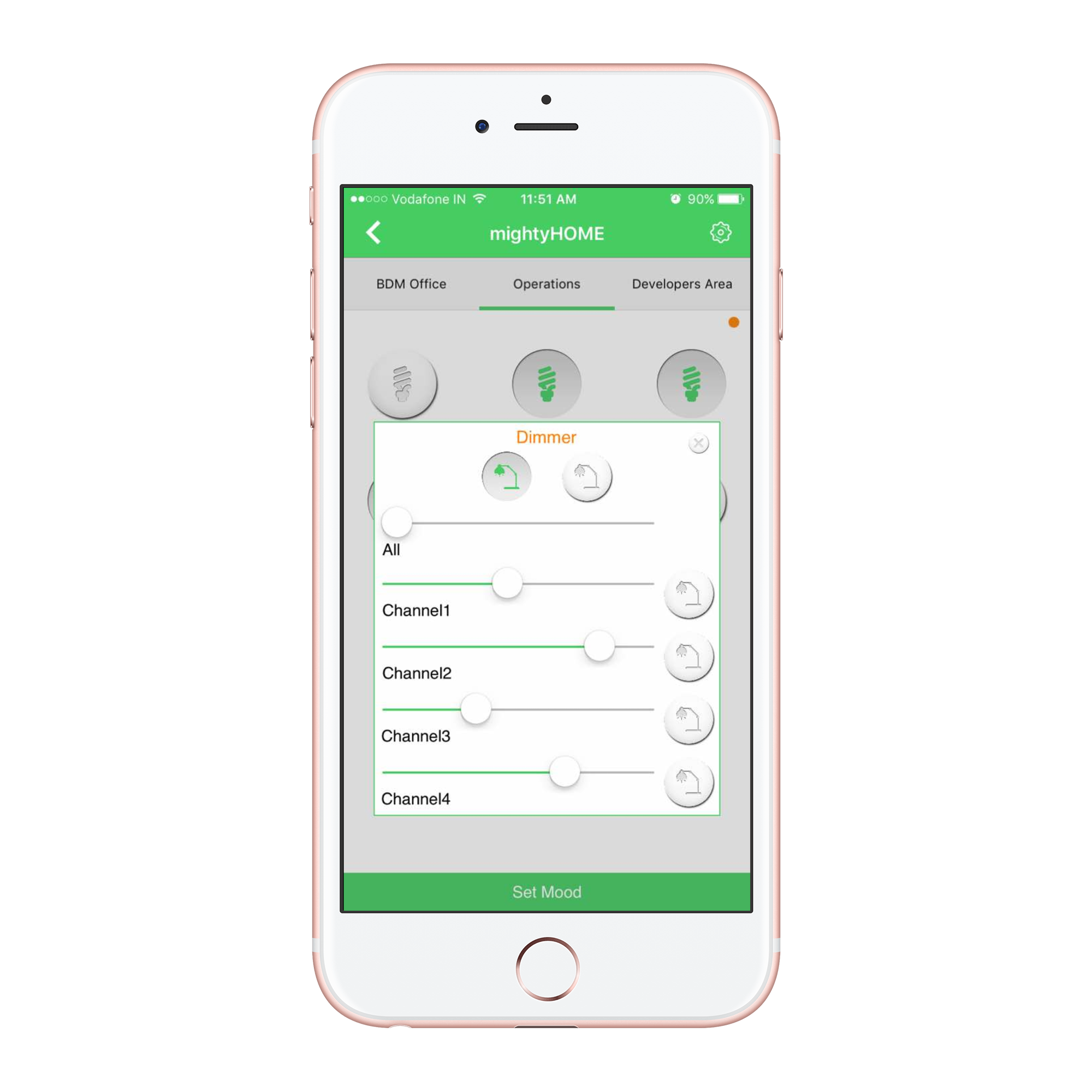 mightyhome dimmer app